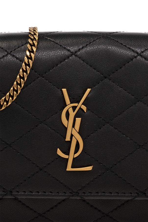 SAINT LAURENT LOU MINI QUILTED SHOULDER BAG - Black 'Gaby
